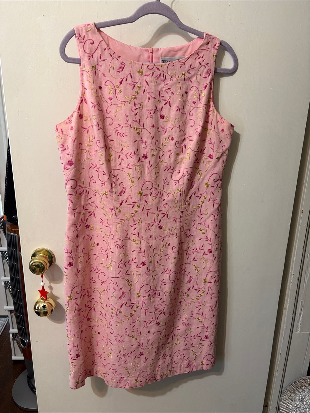 Jessica Howard Pink Floral Midi Shift Dress